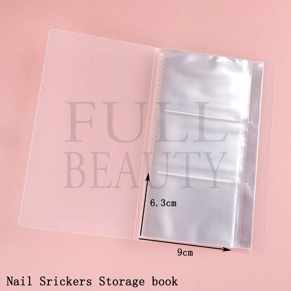 84 отделения для ногтей внешние наклейки пустая книга хранения маникюрные