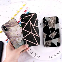 golden geometric marble pattern phone case for iphone 12 11 13 7 8 6 s plus x xs xr pro max mini shell