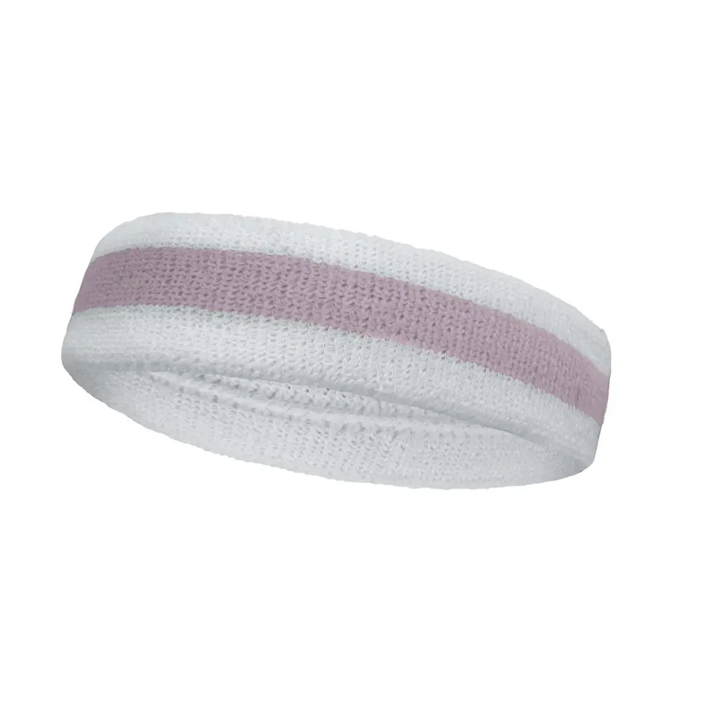 

6 Pieces Colorful White Sport Terry Cloth Headband Sweatband - Stylish & Comfortable for All Activities.
