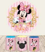 pink minnie mouse theme baby shower happy birthday party decor girl party supplies decoration customizable background