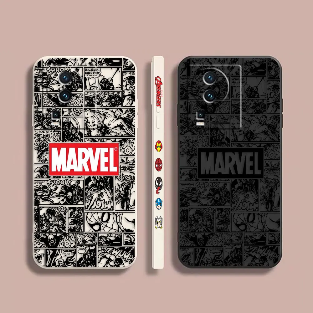 

Phone Case For VIVO IQOO 7 8 9 10 11 Pro 5G Z3 Z5 Z6 Z7 NEO3 5 5S 6 7 Case Cover Funda Cqoue Shell Capa Marvel Comics Heros Logo