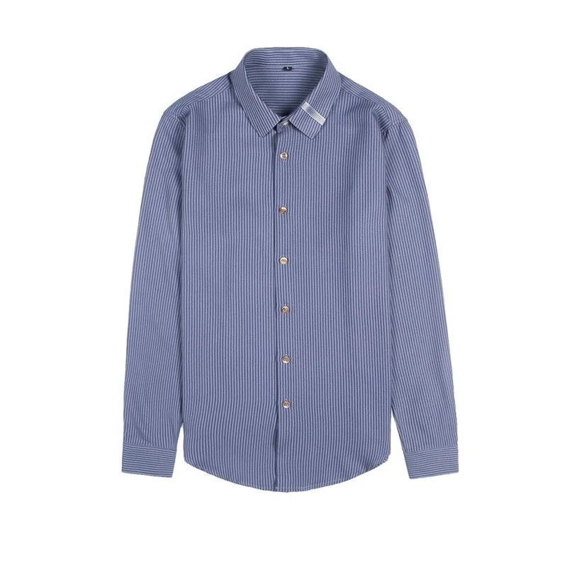 Classic Striped Shirts for Men 2022 Autumn Long Sleeve Business Casual Formal Shirt Social Party Tops High Quality Men Clothing