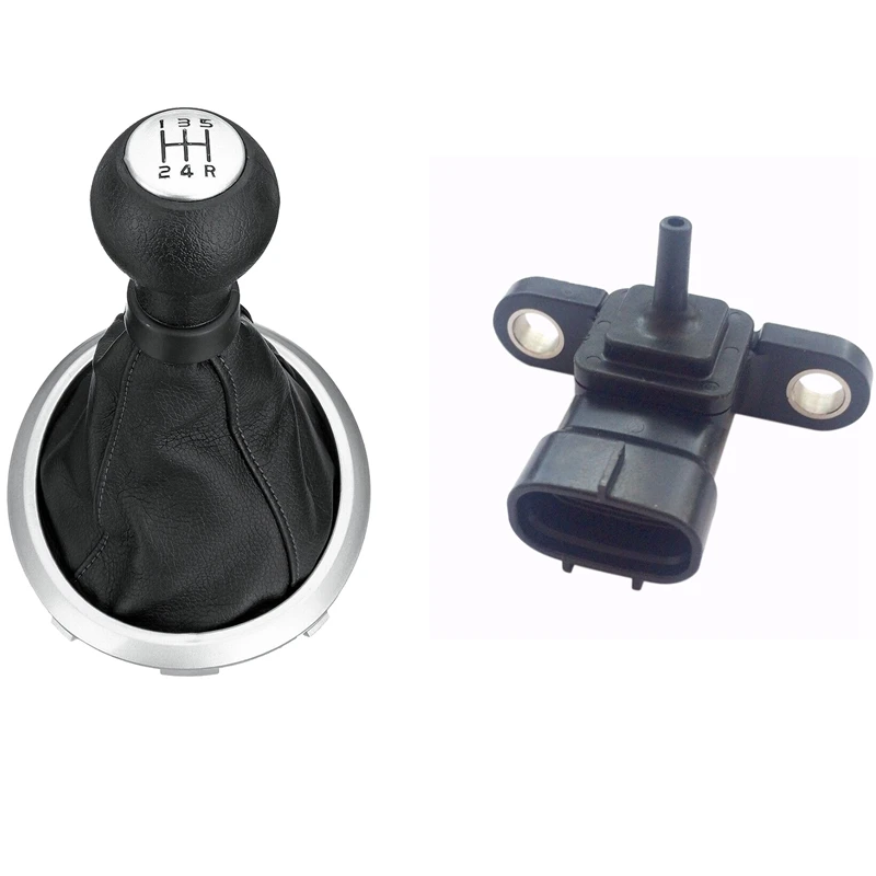 

1 Pcs Map Pressure Sensor Air For Toyota Durable & 1 Pcs 5 Speed Car Gear Shift Knob Lever Dust Cover