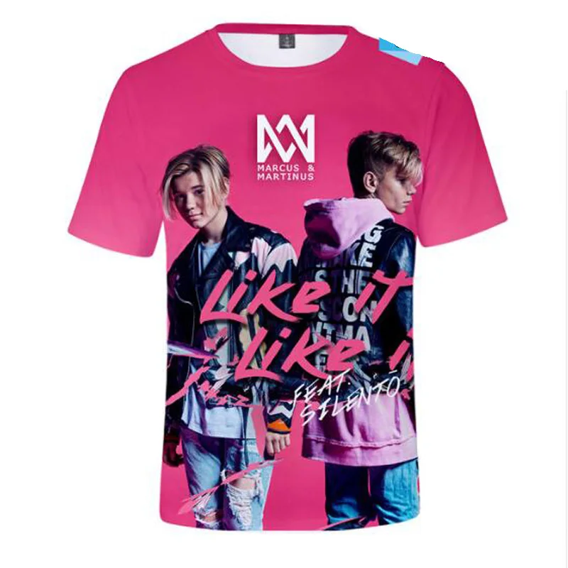 

Hot Sale Singer Marcus&Martinus T-Shirt 3D Short Sleeve Unisex Fashion Casual Harajuku Round-neck Short Sleeve Streetwear Top