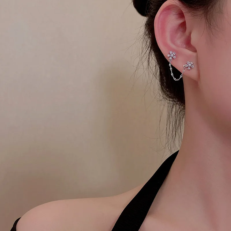 

Милые и милые серьги-цепочки в виде снежинок, женские летние универсальные модные украшения, подарок, милые и милые необычные серьги