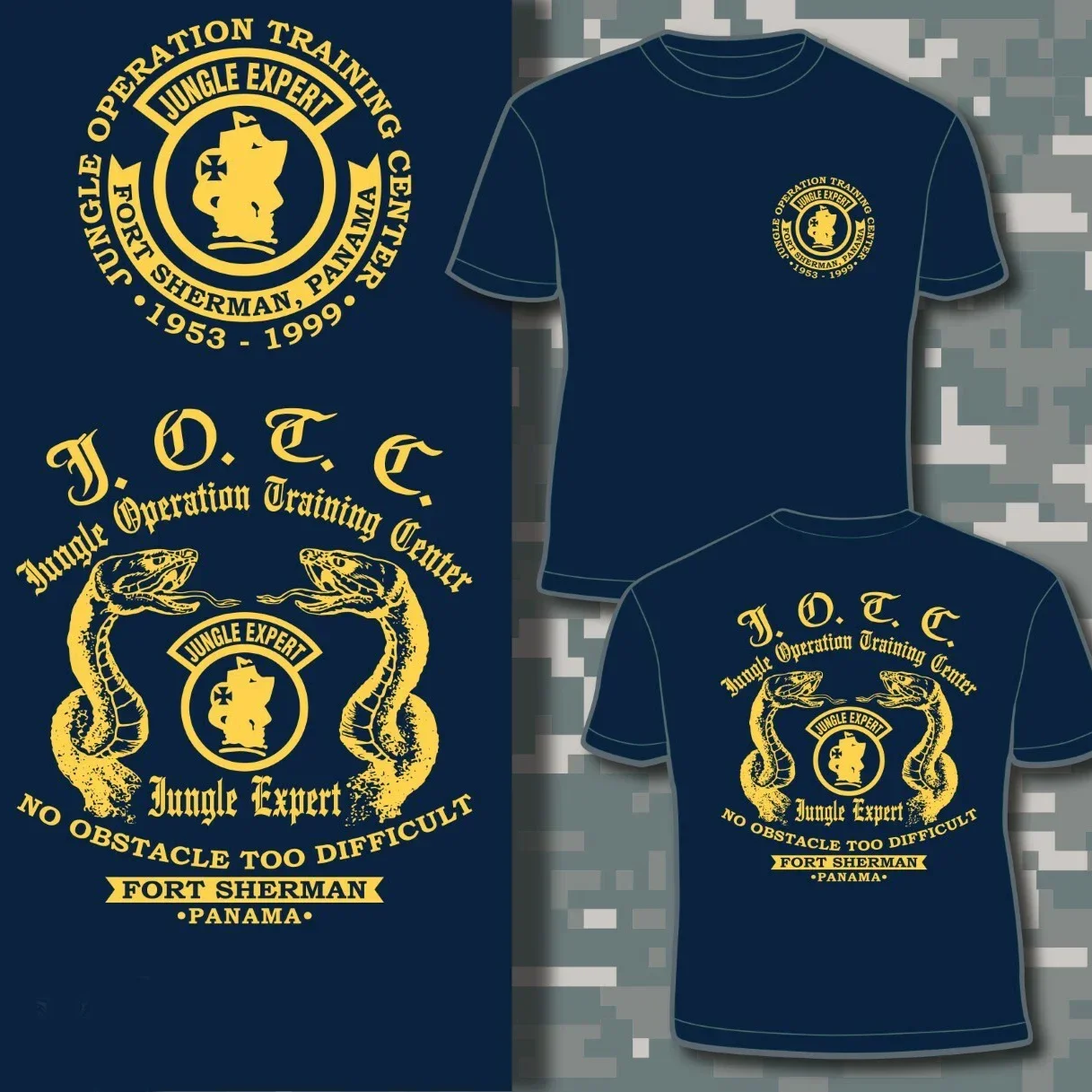 Центр обучения операциям в джунглях - футболка Fort Sherman панама 100% хлопок