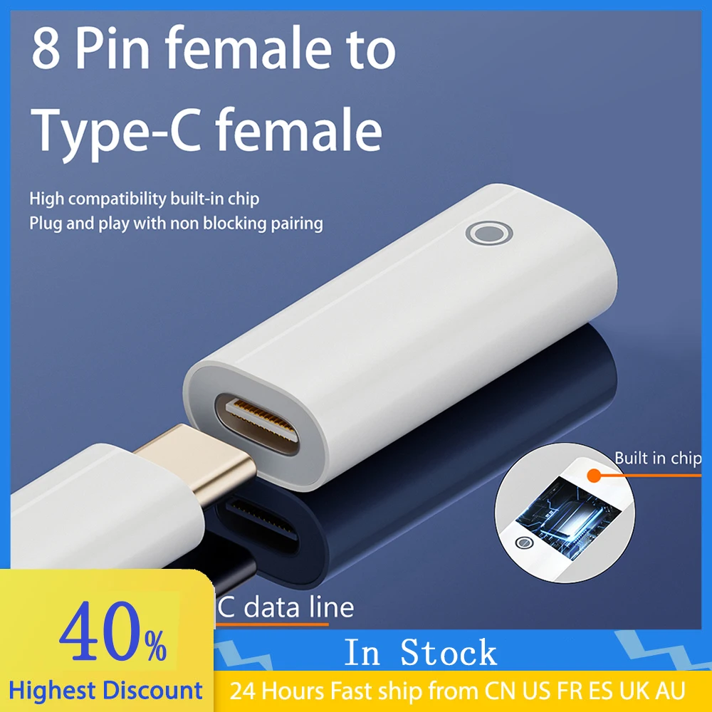 

Mini Connector Charging Adapter for Apple Pencil Charger To Lightning USB Cable Easy Charge Adaptor On The Pencil 1/2 Accessorie