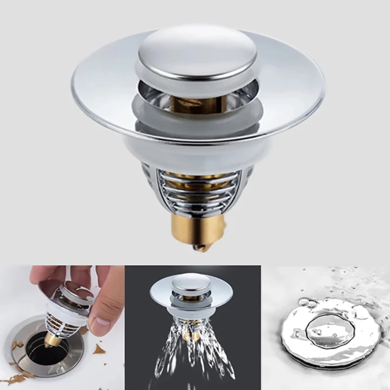 

Universal -Up Bounce Core Basin Drain Filter Hair Catcher Sink Strainer