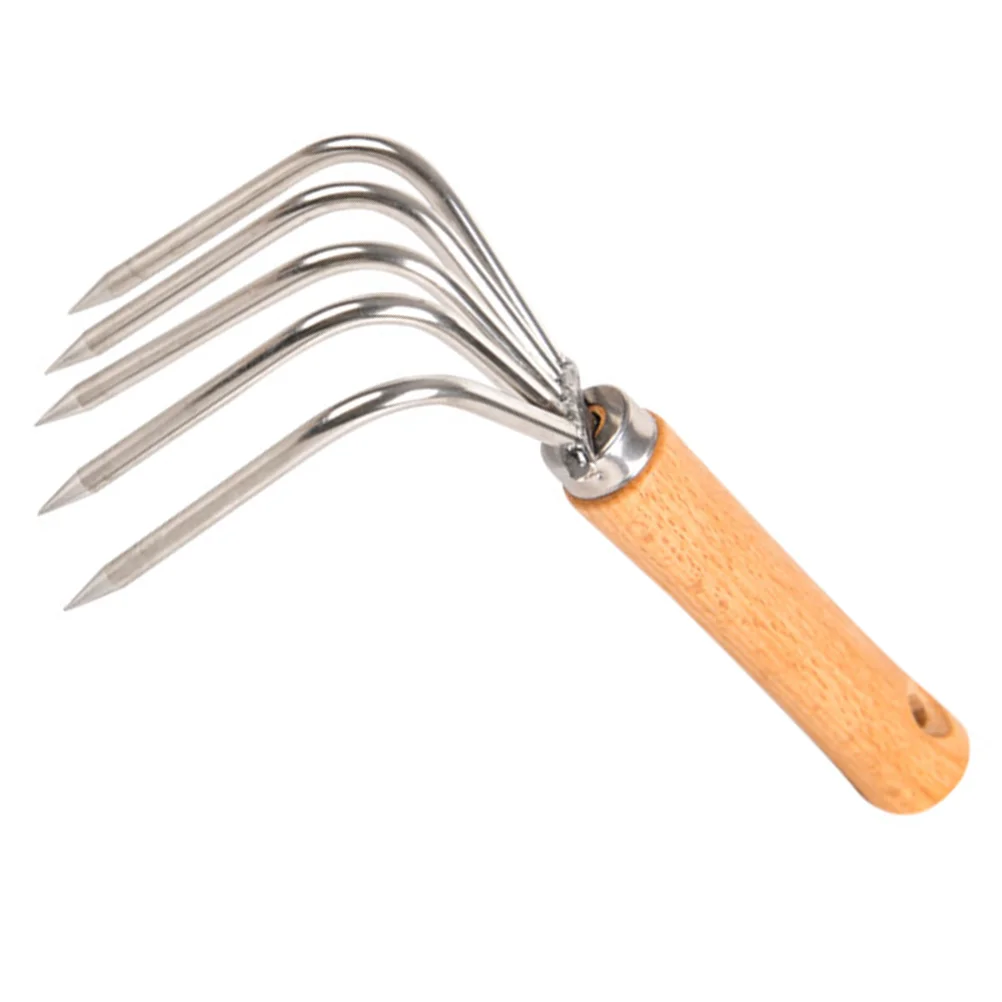 

Stainless Steel Beach Rake Oyster Shell Digging Tool Claw Style Spreading Soil Hand