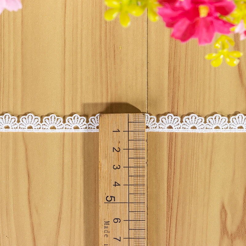 Маленький Широкий полиэстер с полой вышивкой кружевной тканевый воротник вырез