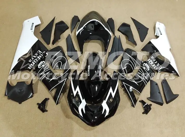 

Новый комплект обтекателей для мотоцикла ABS, подходит для kawasaki Ninja ZX6R 636 2005 6R 05 06, обтекатель черного и белого цветов
