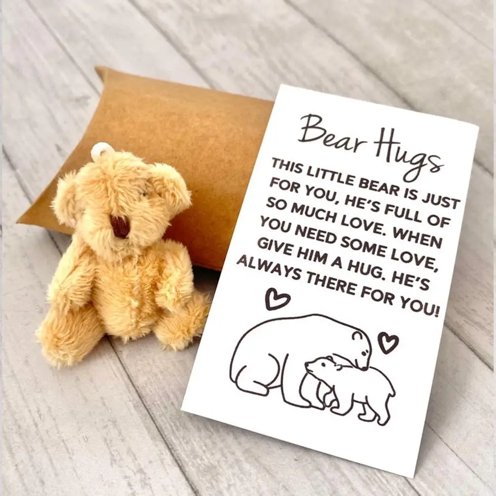 

Mini Gifts Box Movable Plush Bear Funny Bear Ornaments for Home Decor Greeting Animal For Kids