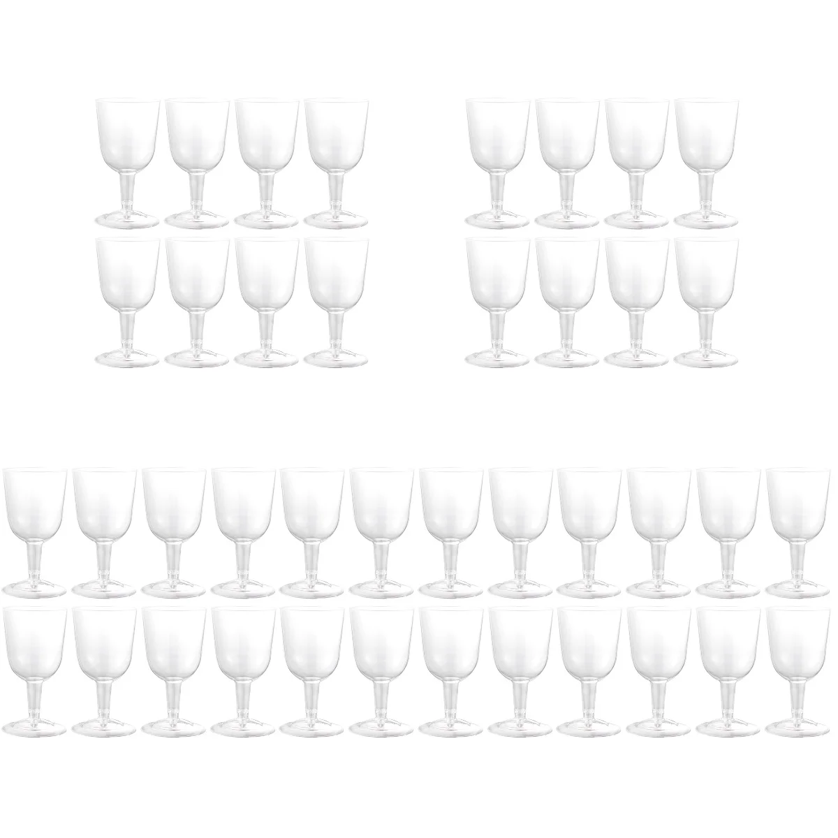 

40 Pcs Plastic Glass Cup Ice Cream Cups Mug Bulk Glasses Small Dessert Parties Shot Disposable