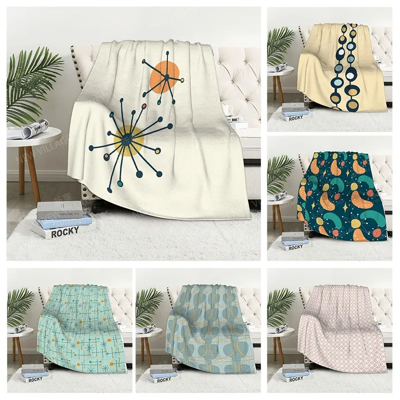 

Клетчатый диван для колена, теплый зимний чехол для кровати, декоративное одеяло, бохо, теплый флис, скандинавский винтажный геометрический...