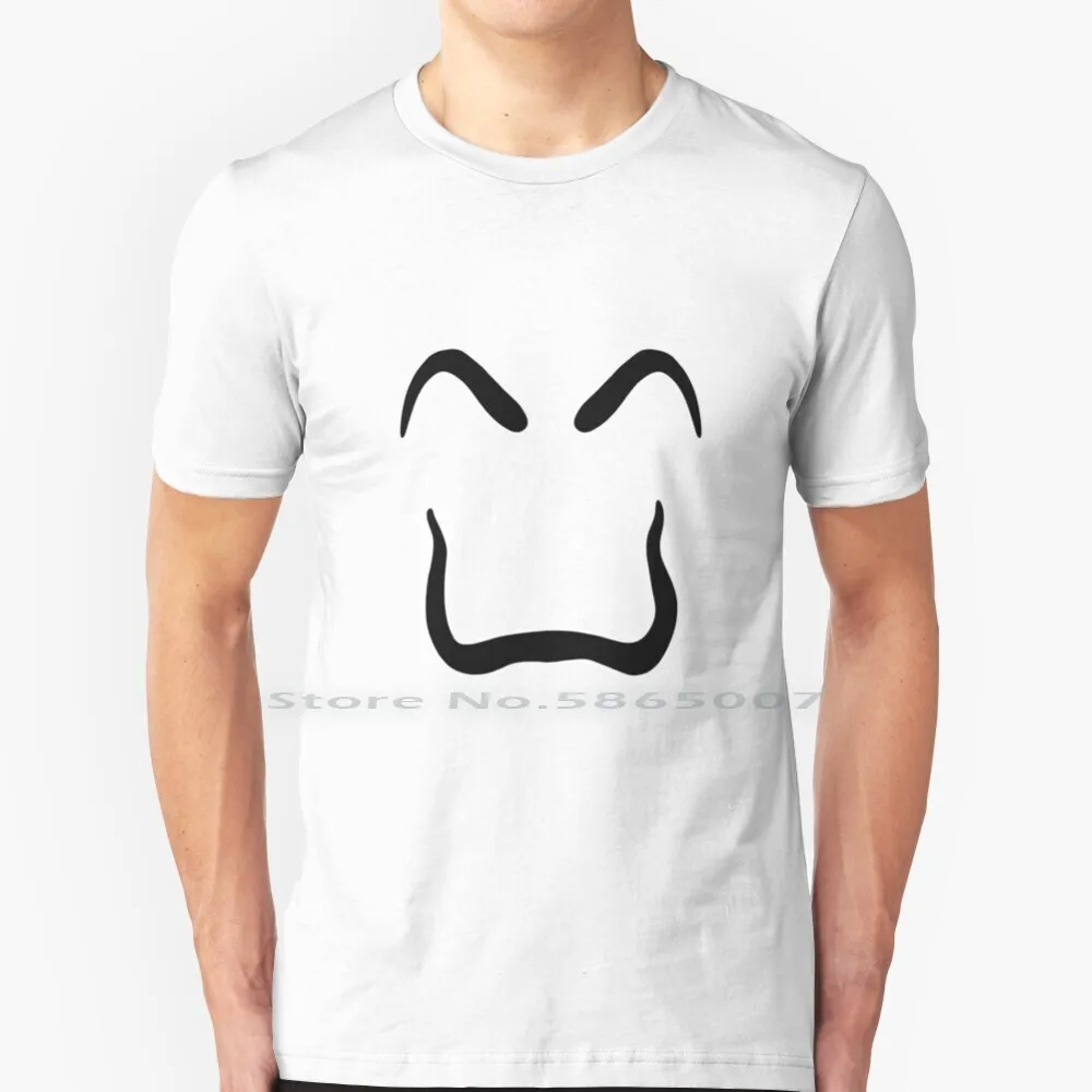 Футболка с изображением маски дали из 100% хлопка футболка Netflix бумажных денег