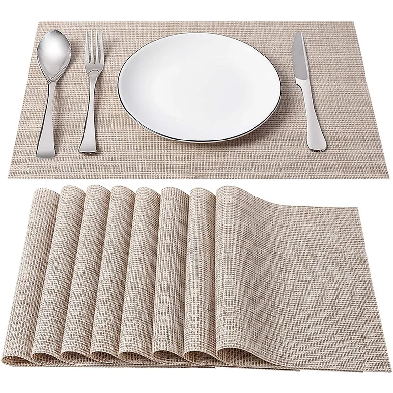 

2PCS Elegant Placemats with Tablecloths Table Mats Casserole Mats for Home Kitchen Decoration Western Placemats