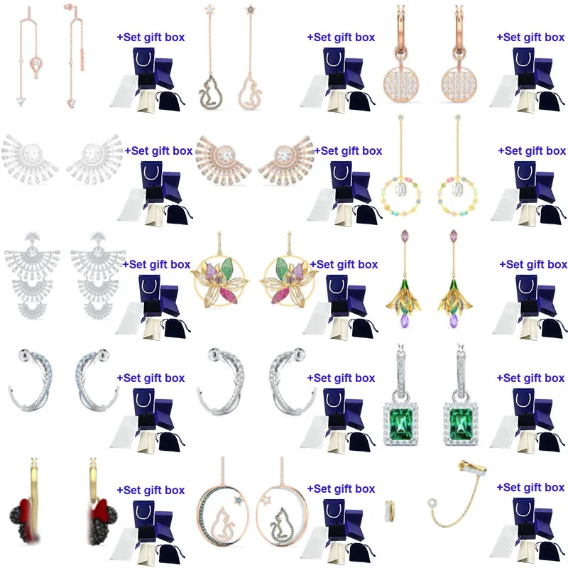 

SWAN ED012 High Quality Earrings with Luxury Fashion Party Wedding Jewelry Women Jewelry Gifts