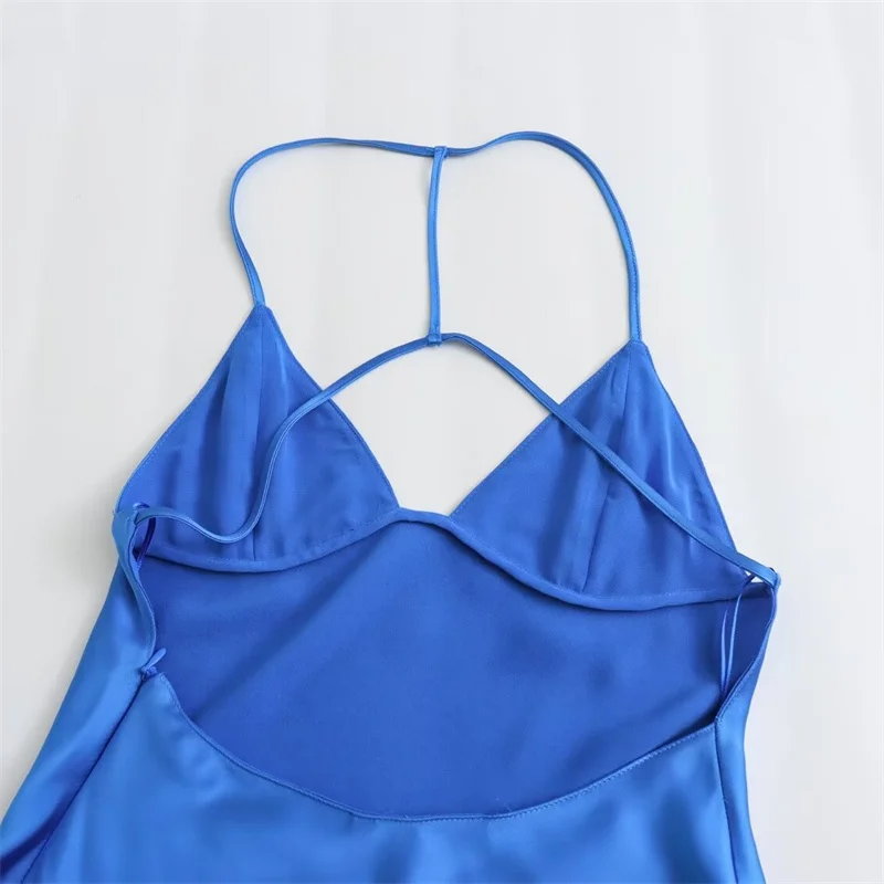 Новинка 2024 женское атласное платье-комбинация KEYANKETIAN летнее привлекательное