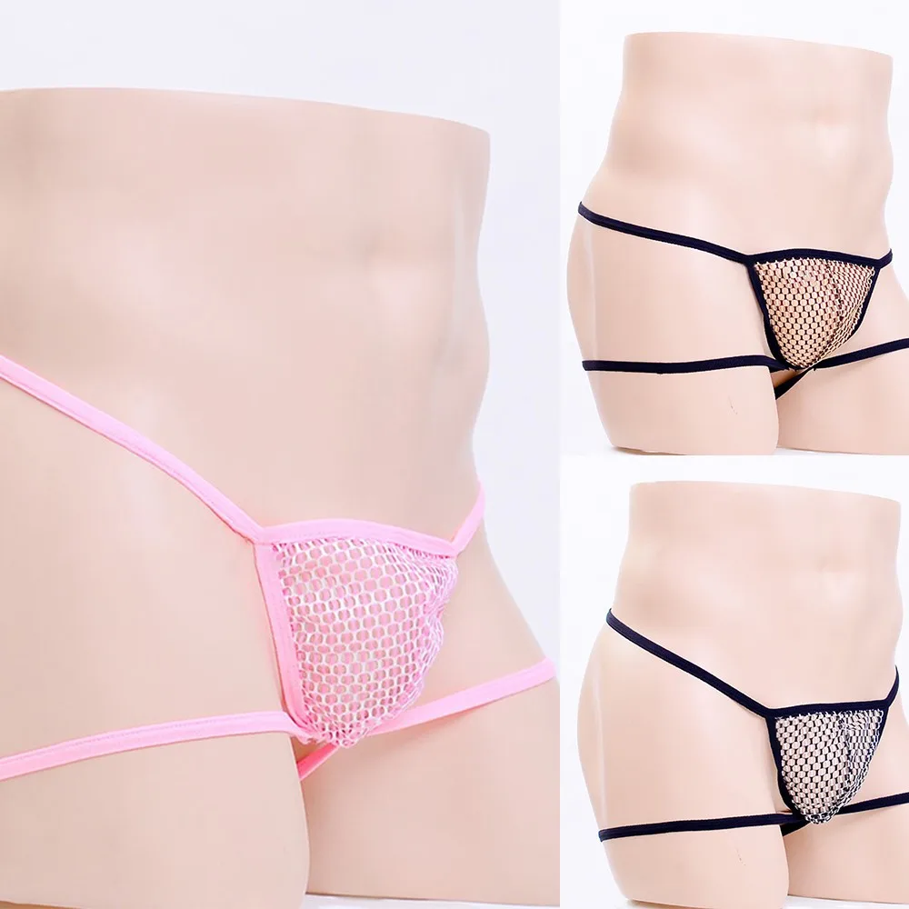 

Mens Fashionable Comfortable Breathable Tie Thong Convex Pouch Panties Erotic Lingerie T-Back Bikini Low-Waist Erotic Brief New