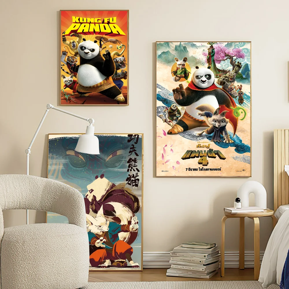 B-BEAST K-KINGDOM K-Kung F-Fu Panda аниме постеры липкие белые бумажные принты произведения
