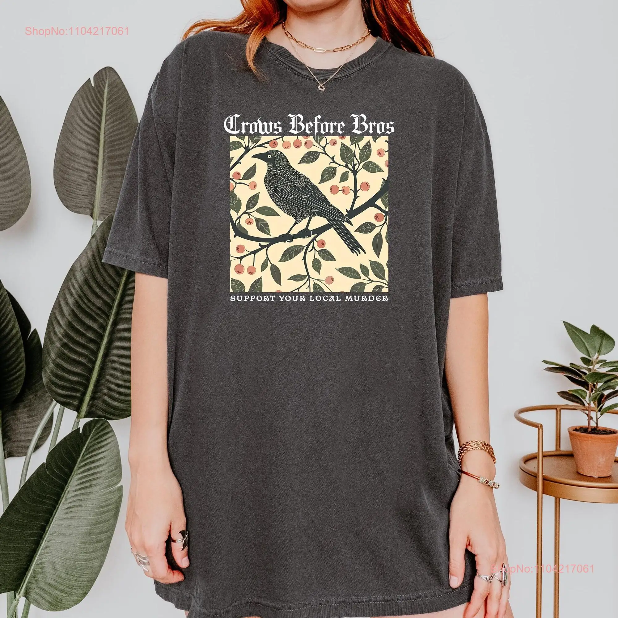 Футболка Crows Before Bros Support Your Local Murder для любителей вороны Уникальная одежда птиц