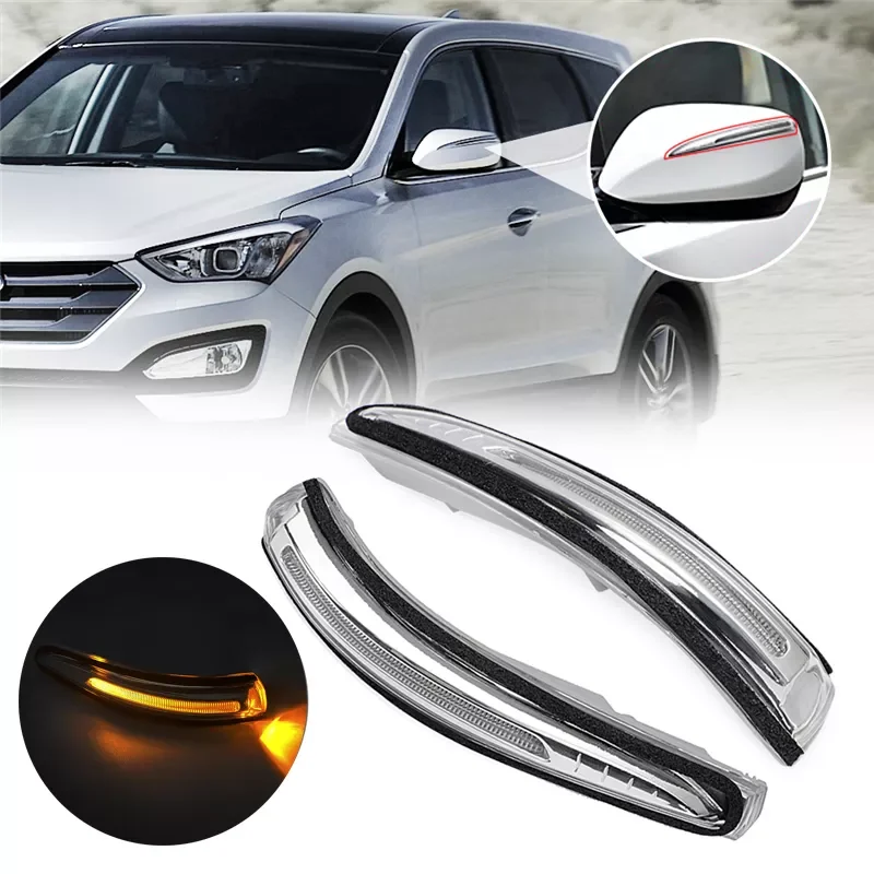 

Signal Light LED Side Rearview Mirror Sequential Indicator Blinker Flasher Lamp For Hyundai Santa Fe Sport IX45 2014 - 2016