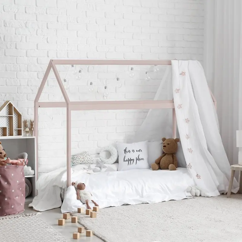 

Tate House Twin Bed, Pink, by Living Essentials
