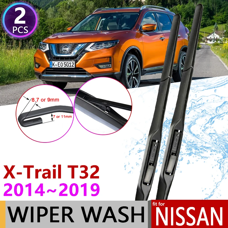 

Для Nissan X-Trail T32 2014 ~ 2019 переднего лобового стекла стеклоочистители, автомобильные аксессуары, автомобильные щетки стеклоочистителя 2015 2016 2017 ...