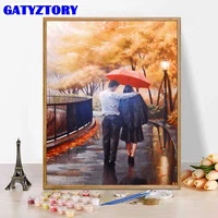 gatyztory diy painting by number lovers wall art drawing on canvas gift pictures by numbers figure kits home decor
