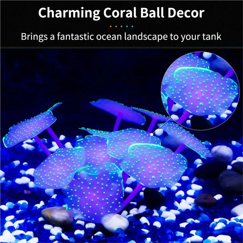 

1PC Silicone Glowing Artificial Fish Tank Aquarium Coral Plants Underwater Landcape Ornament Fish Tank Aquarium Decor