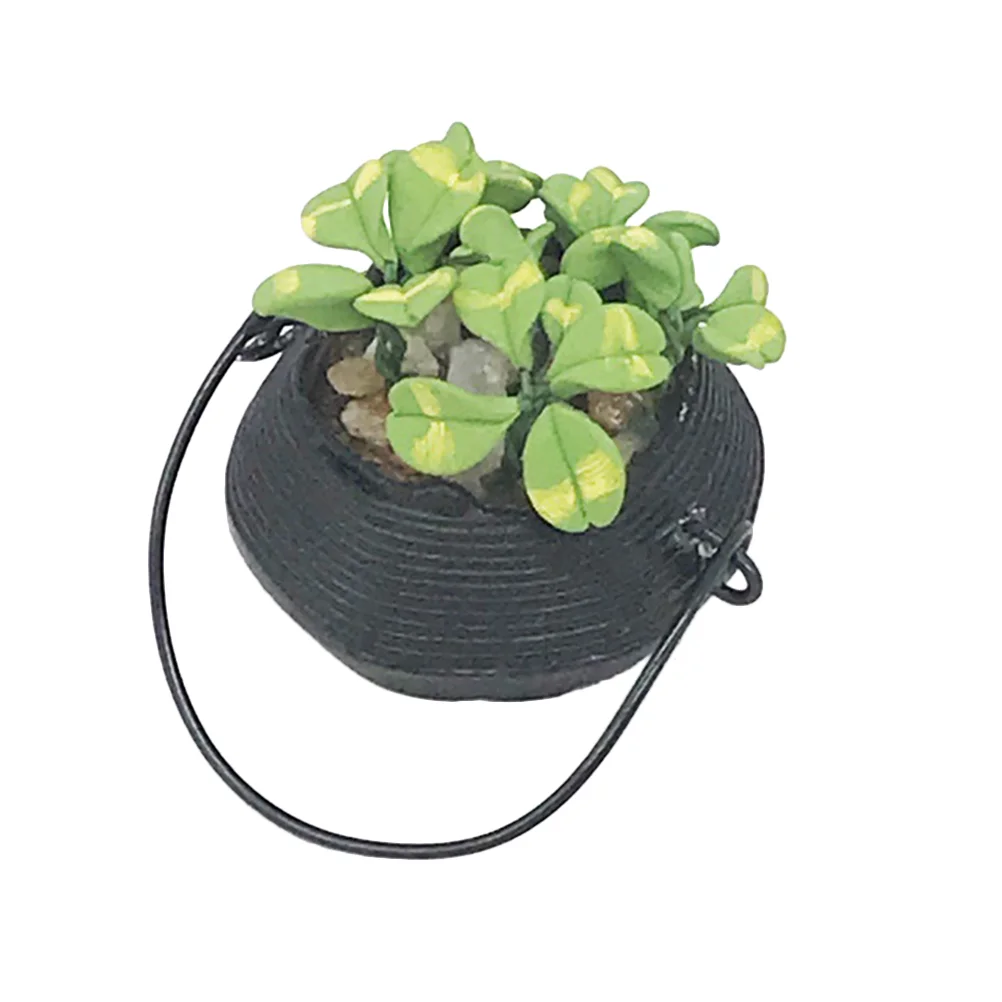 

Mini Bonsai Miniature Pottedplants Tiny Ornament Artificial Flower Faux Fake House Garden Model Pots Decor Decorative Resin