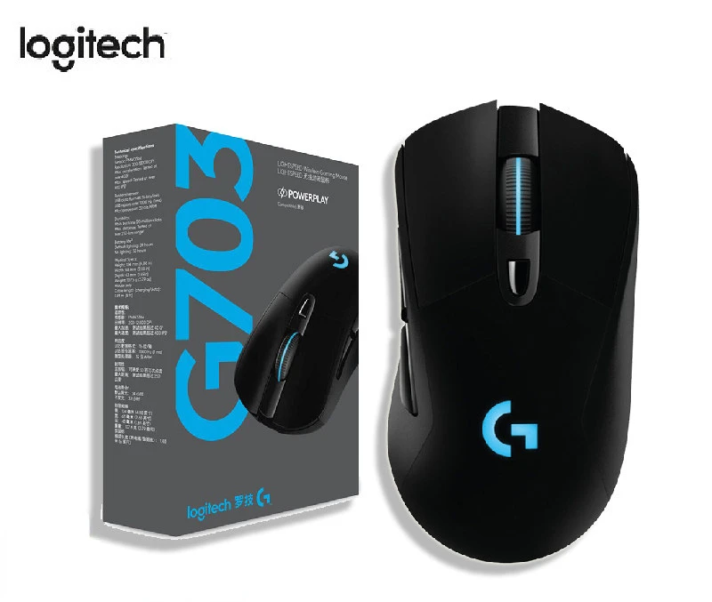 

Original Logitech G703 Wireless Game Optical Mouse Portable Lightspeed Mice With 16K DPI For Business Family Games