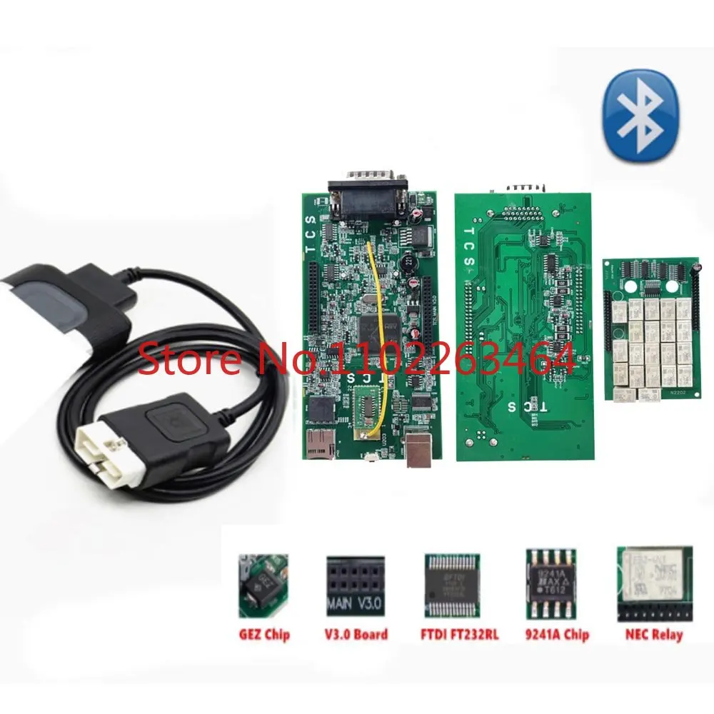 DS150 V3 9241 новый VCI 150E CDP TCS с двойной платой bluetooth