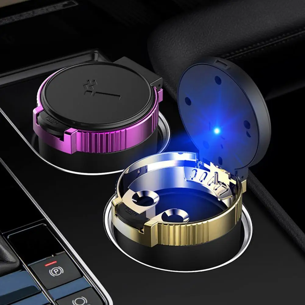 

Car Ashtray with Cover LED Ashtray Compact High-strength Premium LED Cigarette Smoke Ashtray