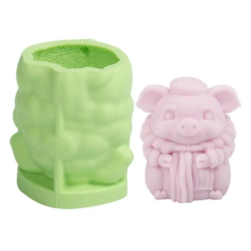 

Silicone Candle Mold Chinese Zodiac Candle Molds For Candle Making Silicone Silicone 3D Cute Ornament Resin Mold Animal Candle