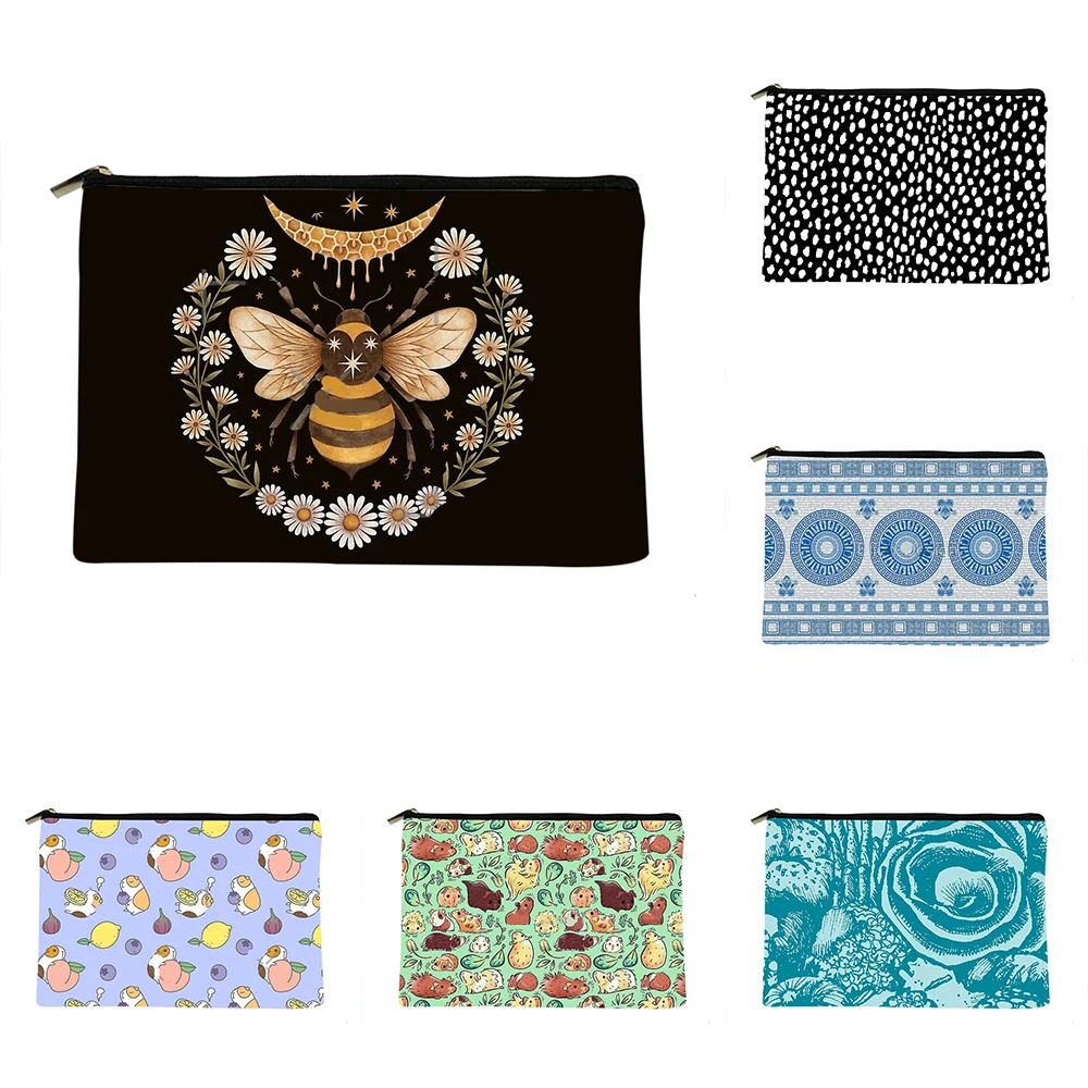 

Женская косметичка с геометрическим рисунком животного, красочная модная женская косметичка для хранения, дорожная сумка
