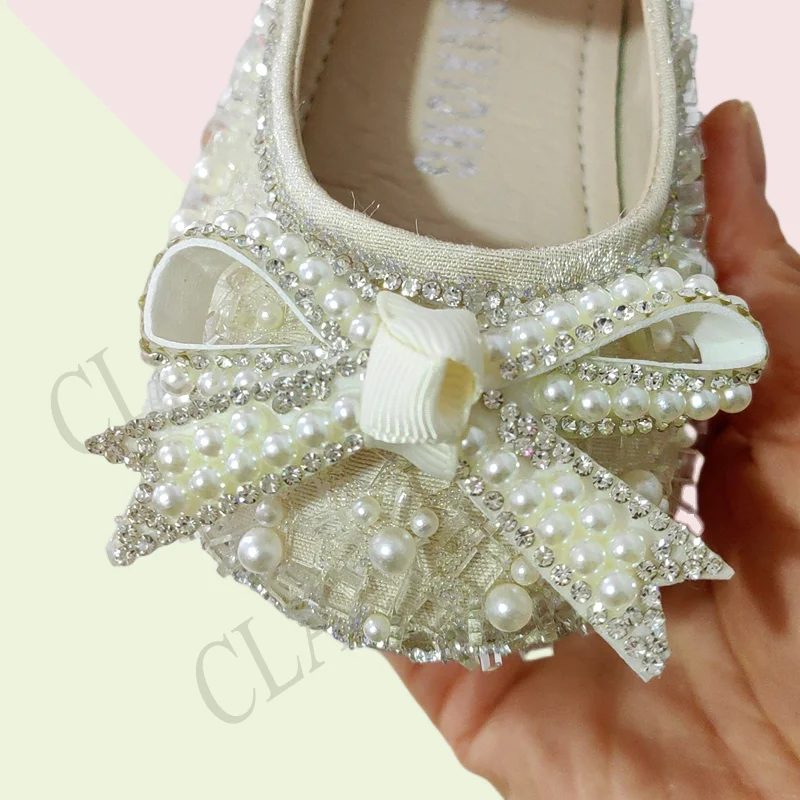 Туфли детские кожаные бежевые с блестками 12-15 5 см