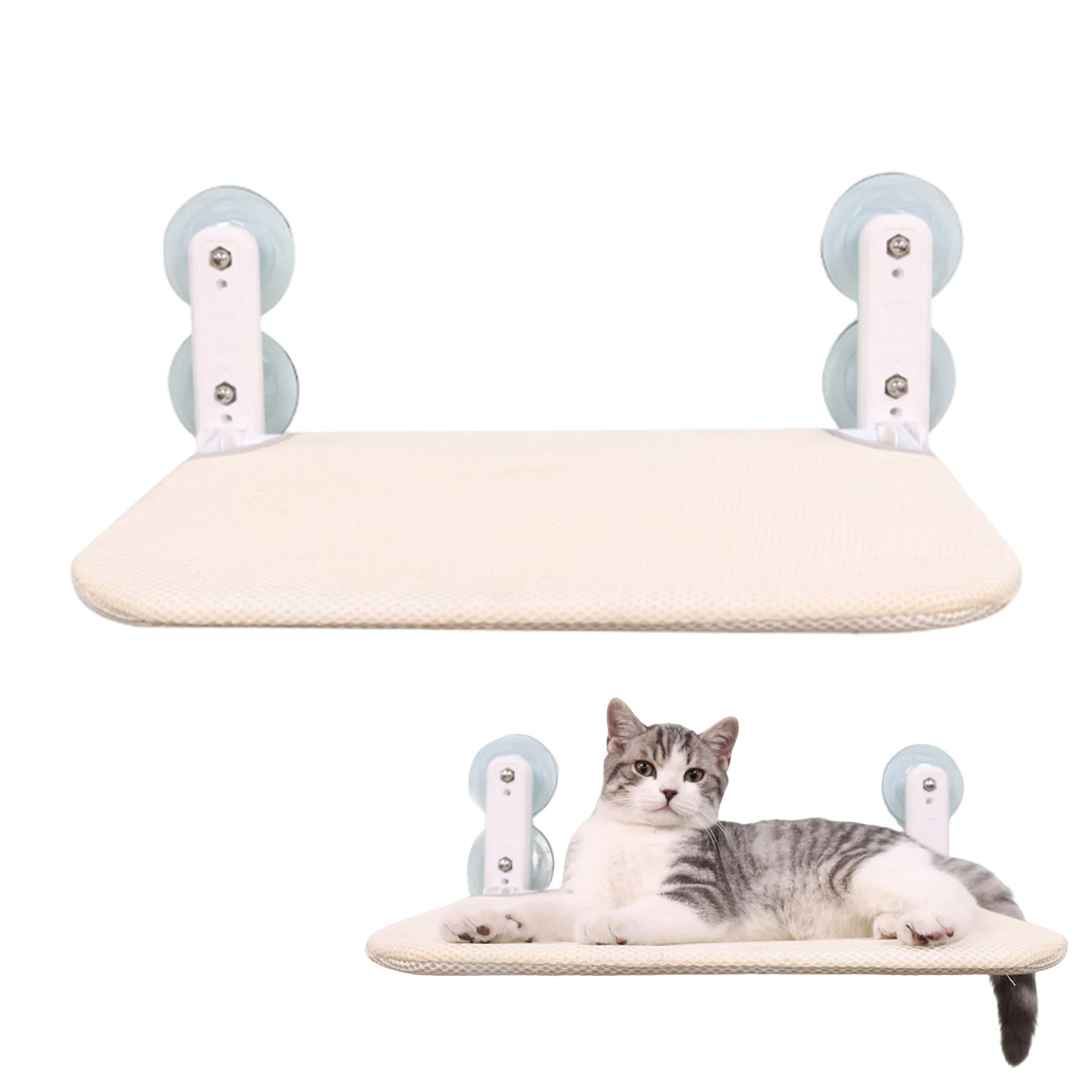 

Safety Sunbath Sturdy Easy To Install Cordless Folding Universal With Suction Cups Wall Washable Space Saving Cat Window Perch