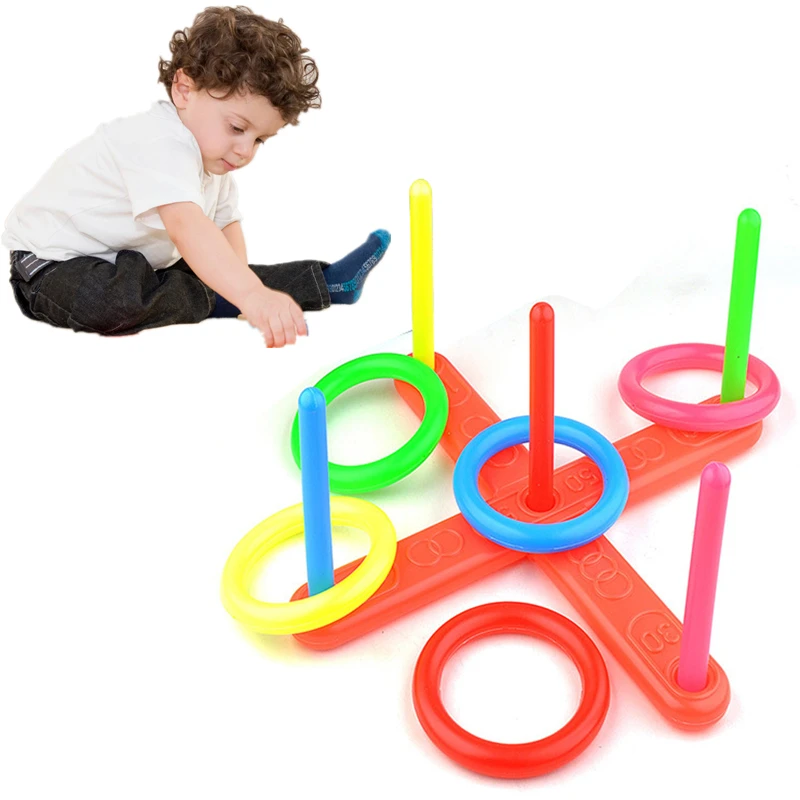 

Kids Outdoor Funny Ring Throwing Game Toys Baby Children Classic Intelligence Educational Toys Ring Toss Hand Eye Coordinating