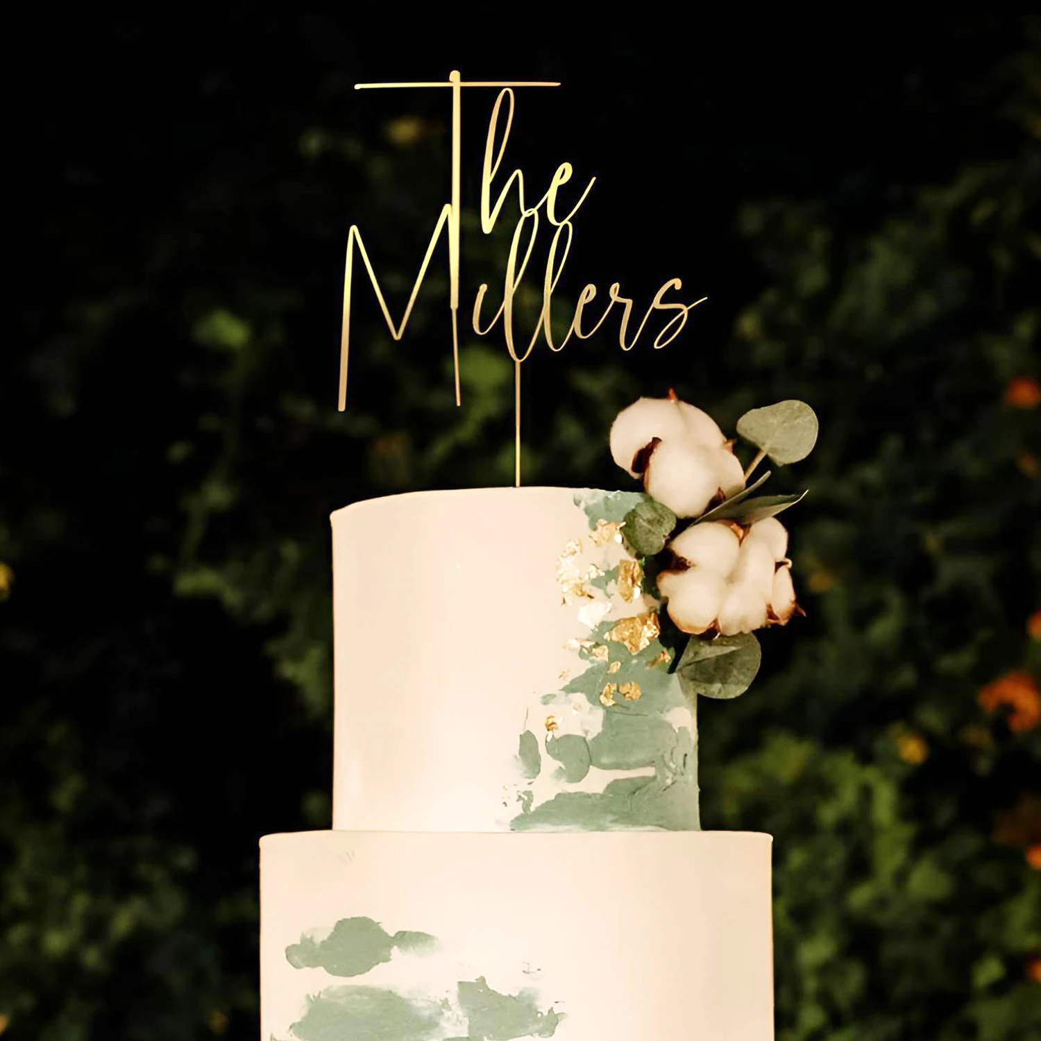 Изготовленный На Заказ Топпер для торта свадьбы-деревенский