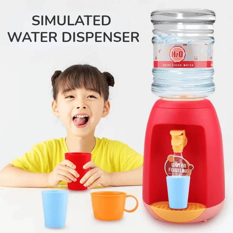 

Water Dispenser Kitchen Toys For Kids Juice Milk Drinking Fountain Simulation Device Montessori Educational Toys For Girl Git