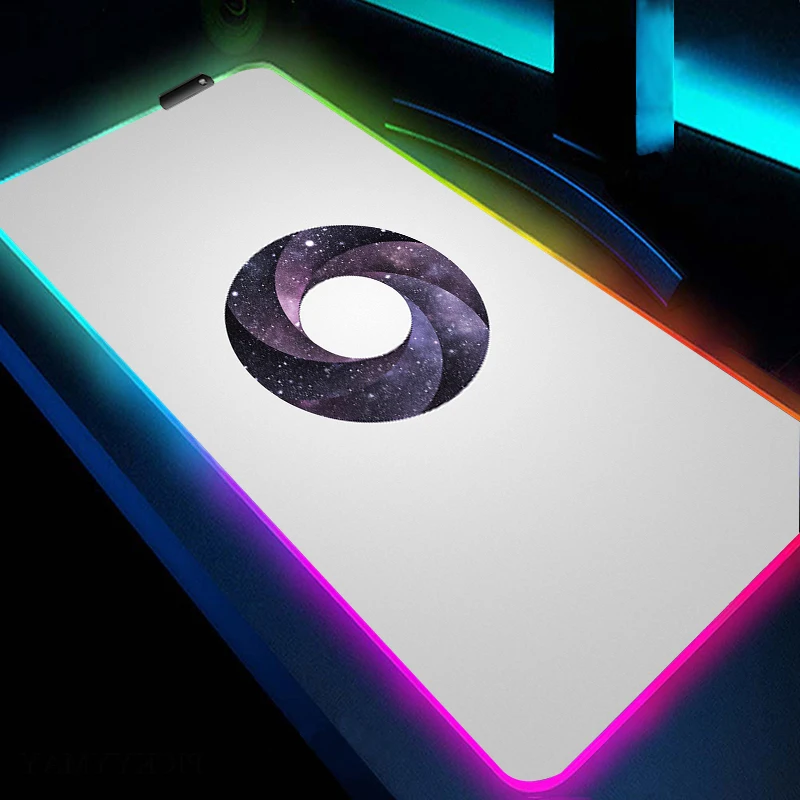 

Большой компьютерный коврик для мыши RGB, простой игровой персонализированный Настольный коврик с подсветкой, большой игровой коврик для мыши, резиновый игровой коврик для мыши XXL