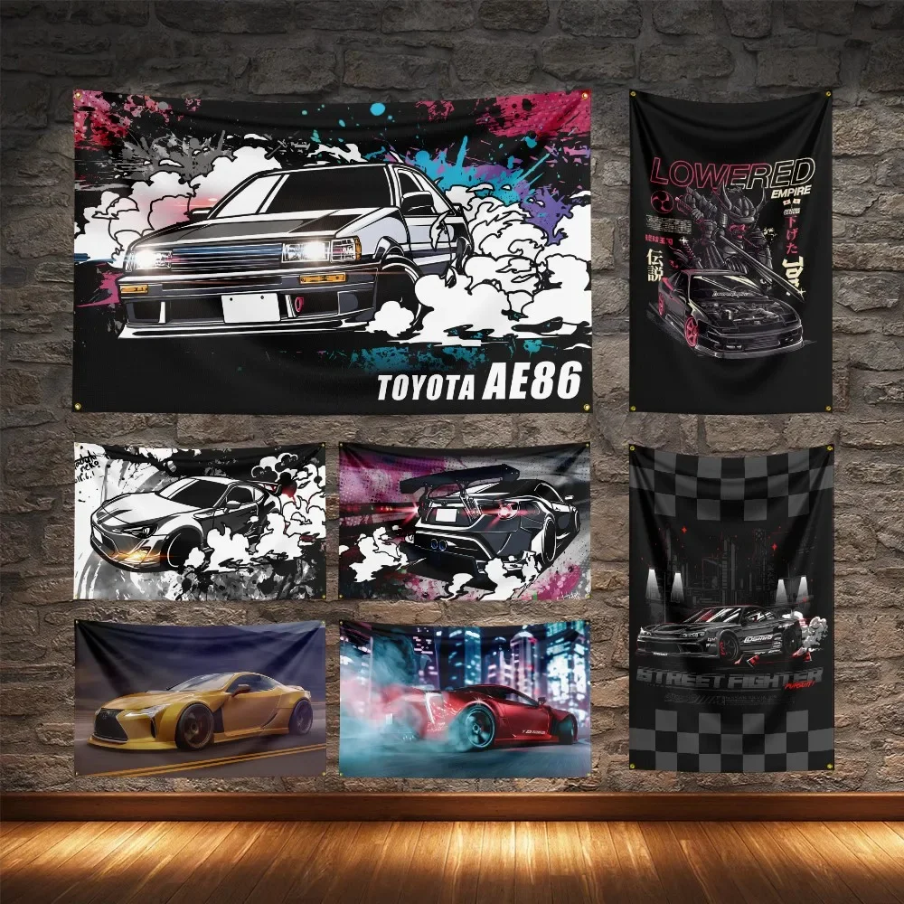 elska flaga samochodowa JDM Super Legend poliestrowa druk cyfrowy baner flagowy do dekoracji