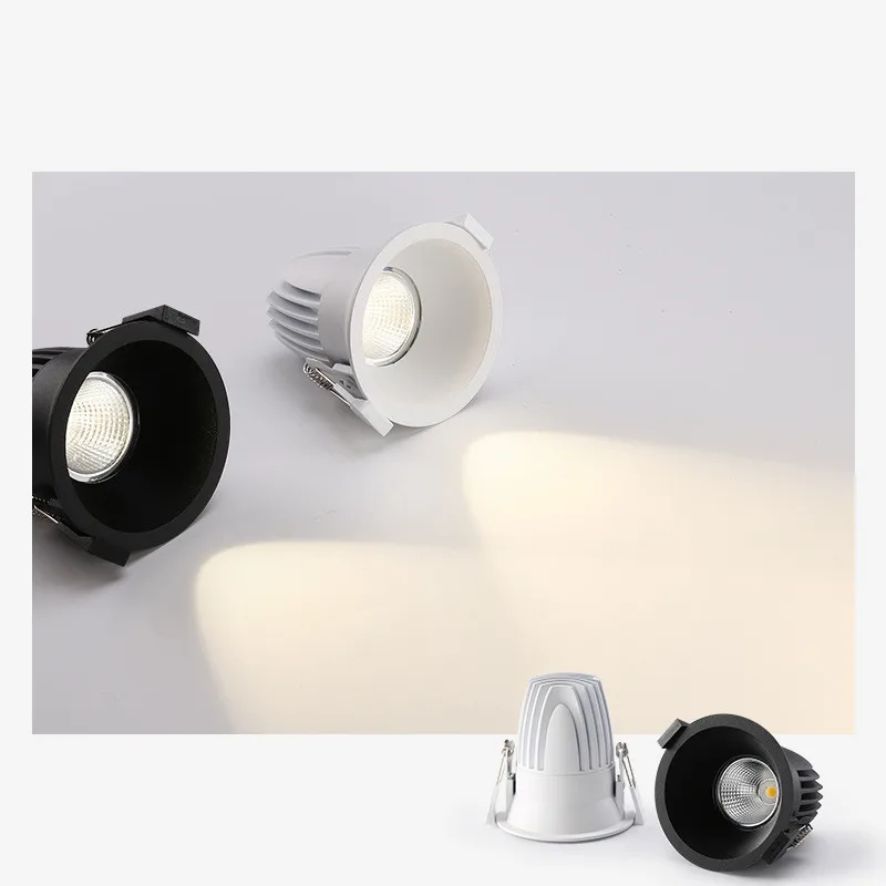 

Без рамки, круглая Антибликовая фотовспышка, встроенная настенная лампа 12 Вт, 15 Вт, фотовспышка, теплый белый день, внутреннее освещение