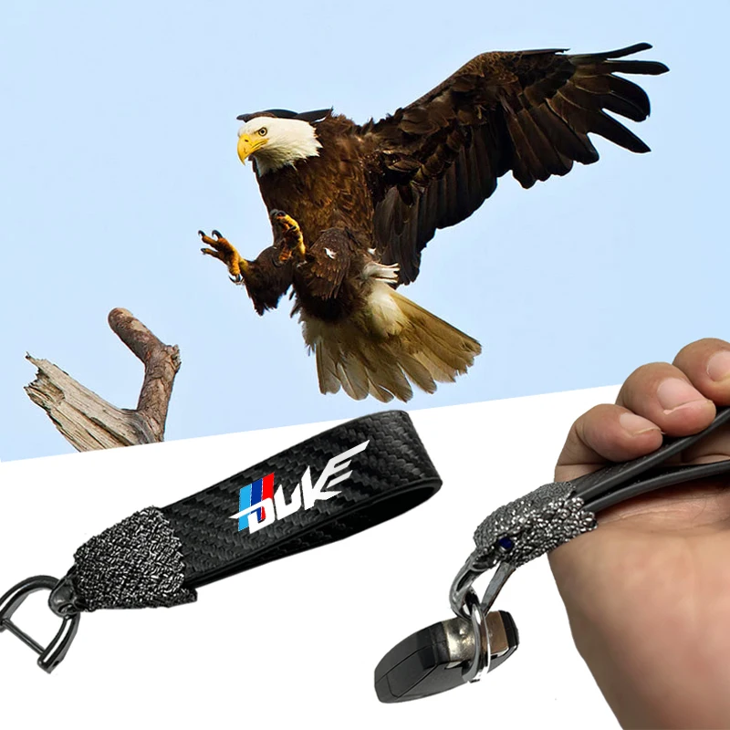 

Аксессуары для мотоциклов KTM Duke RC EXC 125 390 200 690 250 790, цепочка для ключей в форме орла, текстура из углеродного волокна