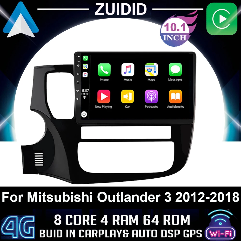 Автомагнитола 2DIN 4 + 64 ГБ Android для Mitsubishi Outlander 3 GF0W GG0W 2012-2018