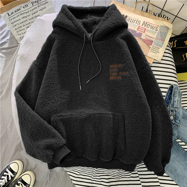 2021 Thick Warm Fleece Hoodies Women 