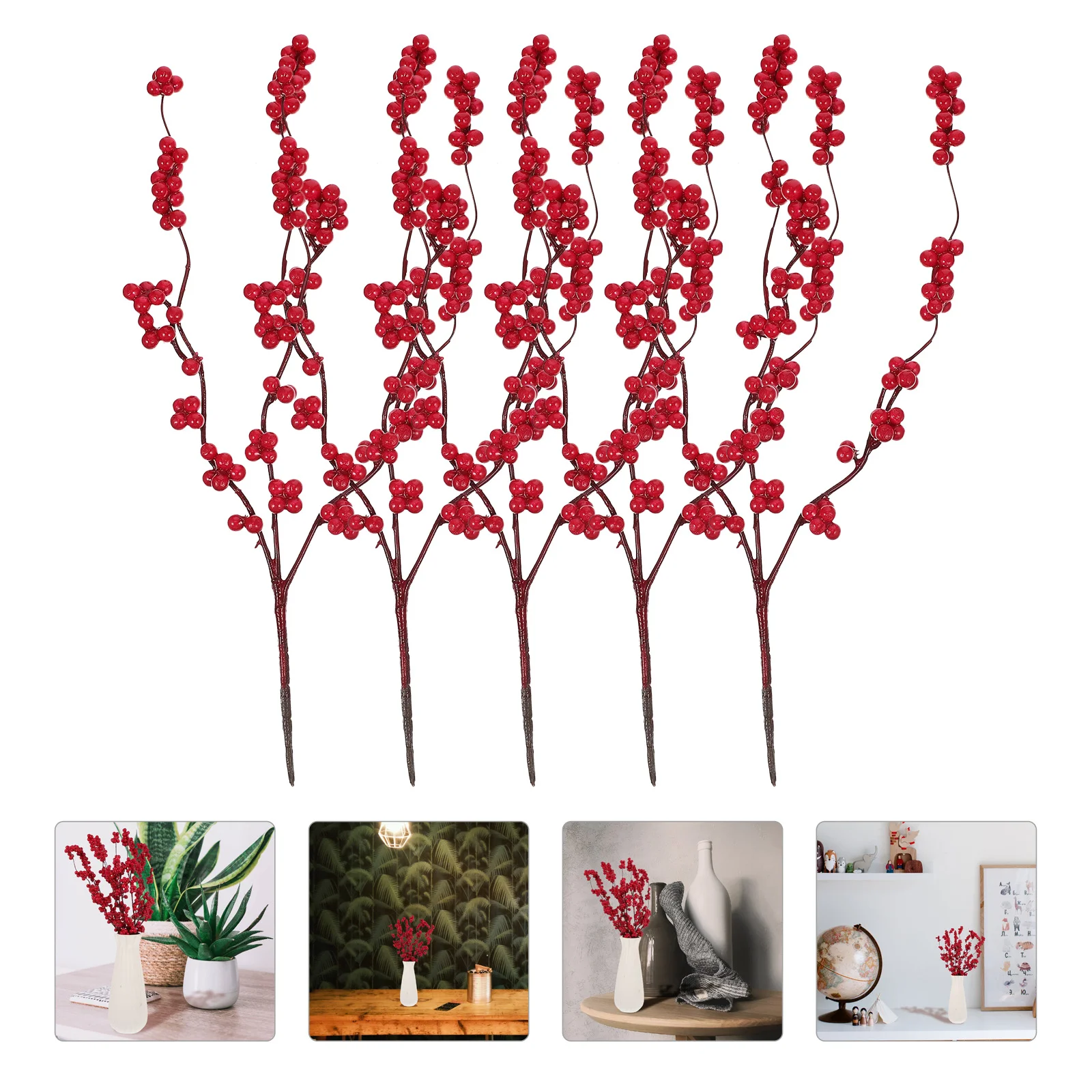 

Berry Artificial Christmas Red Stems Fake Decorations Branches Pickswreath Berries Stem Floral Arrangements Flowers Tree Faux
