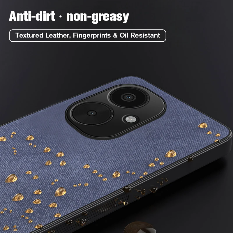 Кожаный чехол для телефона Xiaomi Redmi 13C 5G 2024 6 74 дюймов волокнистый кожаный защитный