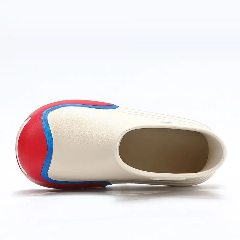 2023 Trendy Rain Boot Women's Wide Fit Rainshoes Woman Waterproof Ankle Rainboots Ladies Galoshes Pink Patches EVA Rain Boots